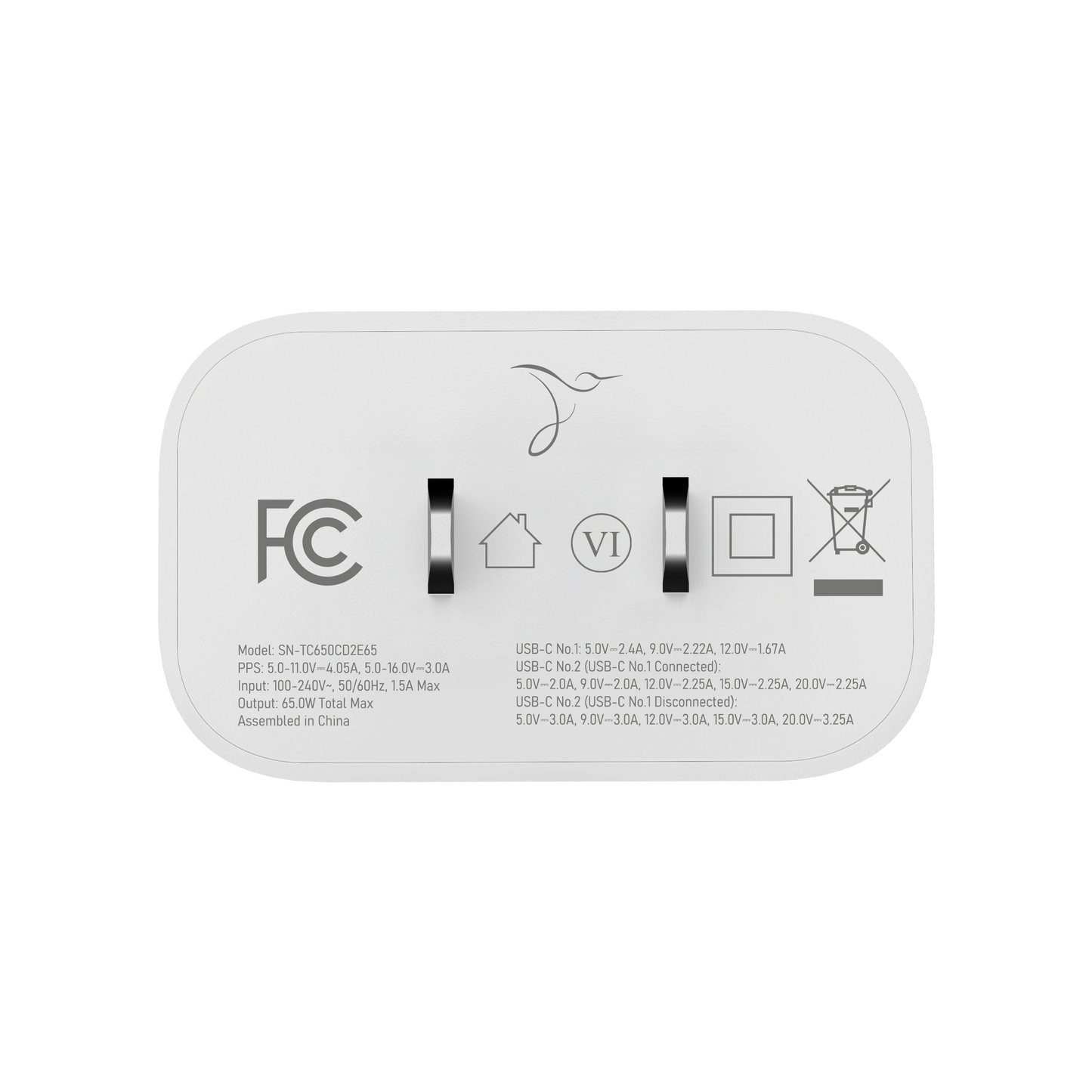 Pure Fi 65W Two-Port GaN USB-C Charger