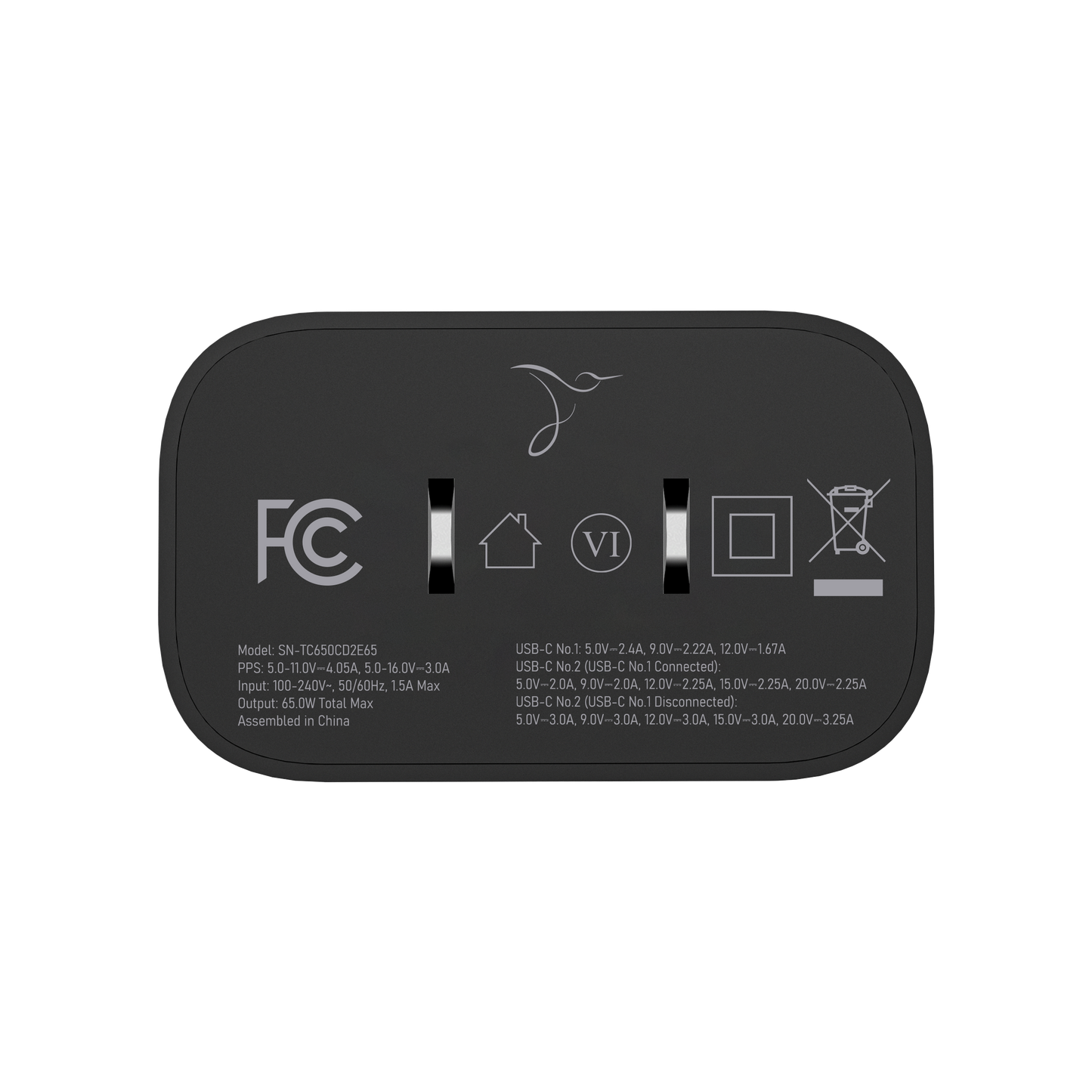 Pure Fi 65W Two-Port GaN USB-C Charger